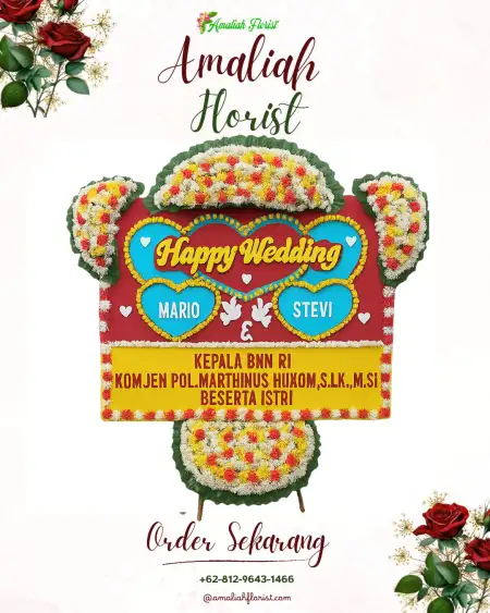 Papan Bunga Pernikahan Soco